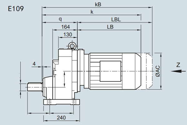 E109減速電機,EF109減速器,EZ109減速箱型號圖紙,減速機