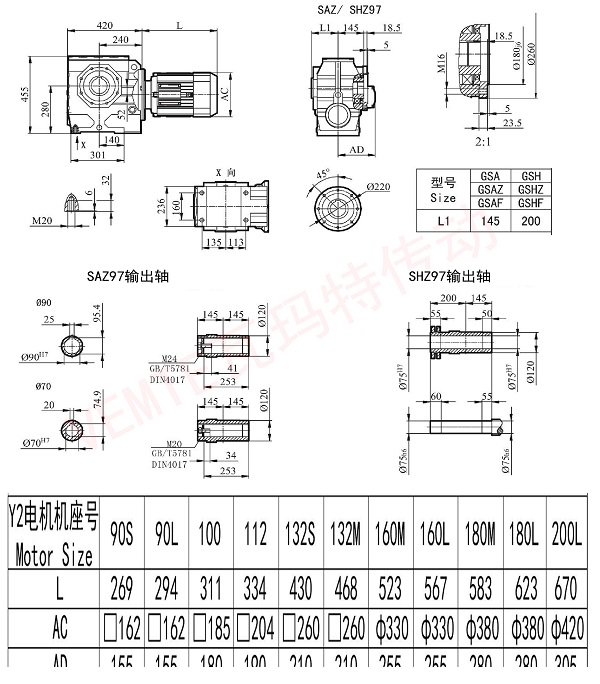 SAZ SHZ97減速機(jī)圖紙